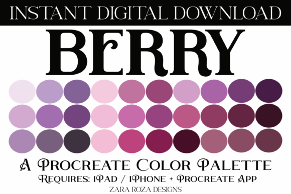 Berry Procreate Color Palette: Your New Favorite Digital Art Toolkit