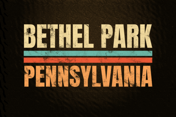 Bethel Park Pennsylvania Retro Color: Vintage Charm for Modern Creations