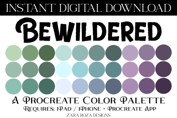 Bewildered Procreate Color Palette: Your Go-To for Modern Pastels
