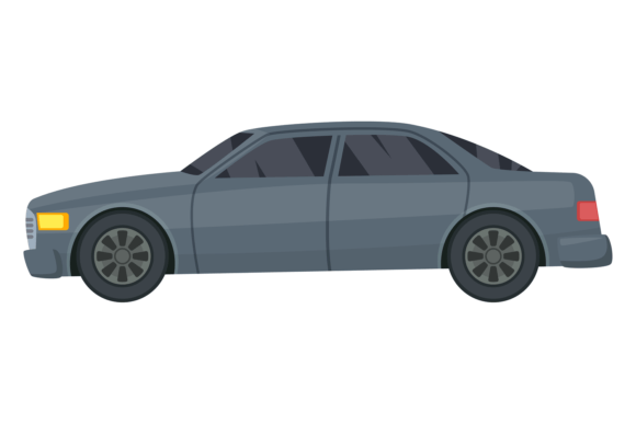Black Sedan Side View: The Ultimate Car Color Icon for Designers