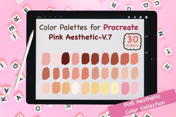 Elevate Your Art with Pink V.7 Procreate Palettes