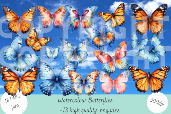 Elevate Your Designs with Watercolour Butterflies