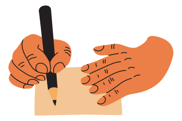 Hands Drawing with Pencil on Paper Color: A Font with a Human Touch