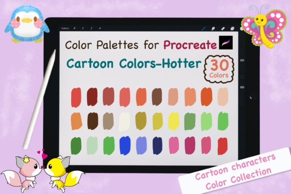 Inject Vibrant Energy into Your Art with Procreate Color Palettes-Cartoon Hotter