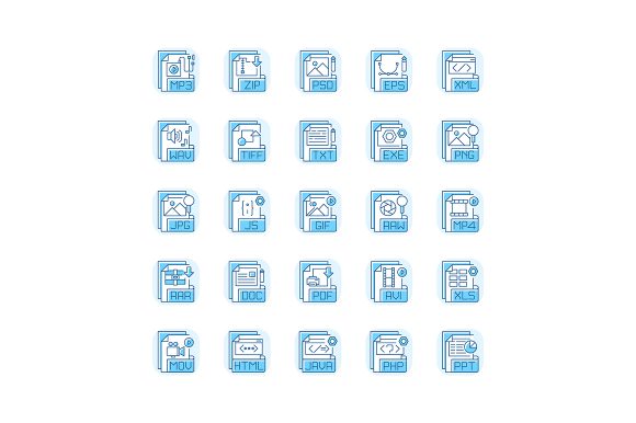 Mastering Digital Assets: The Blue RGB File Extensions Icons