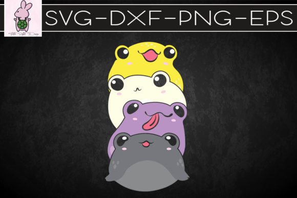 Nonbinary Flag Color Kawaii Frogs: A Playful Digital Asset