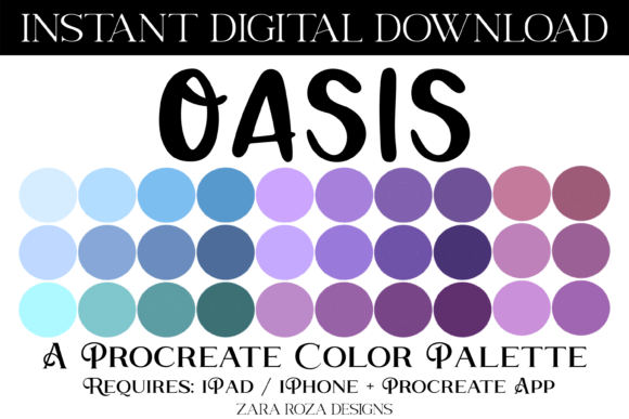 Oasis Procreate Color Palette: A Guide to Vibrant Digital Art
