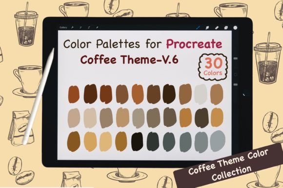 Procreate Color Palettes-Coffee V.6: Rich Hues for Your Designs