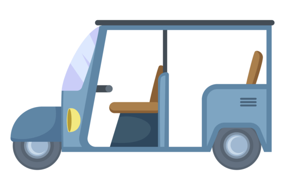 Tricycle Color Icon: Designing for Passenger Transport