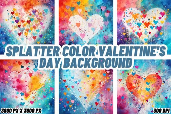 Unleash Bold Romance with Splatter Color Valentine's Day