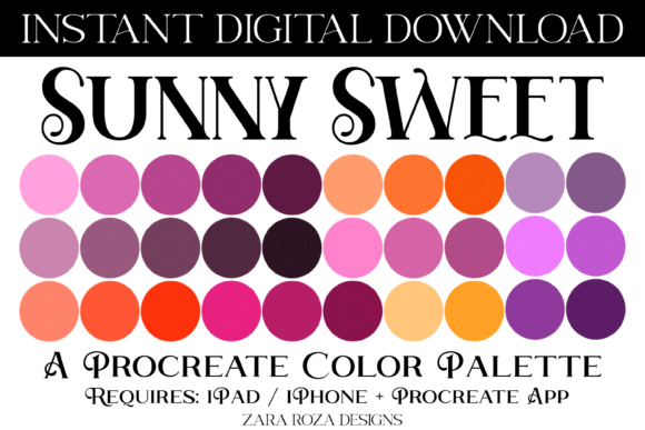 Unlock Your Artistic Potential with the Sunny Sweet Procreate Color Palette